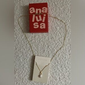 Ana Luisa Gold Mini Naomi Pearl Necklace - Approx 16”-18” Long - BRAND NEW